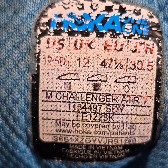 Hoka Challenger ATR 7 Men's Trail Shoes 12.5 D Wide Blue Running Athletic - Picture 2 of 11